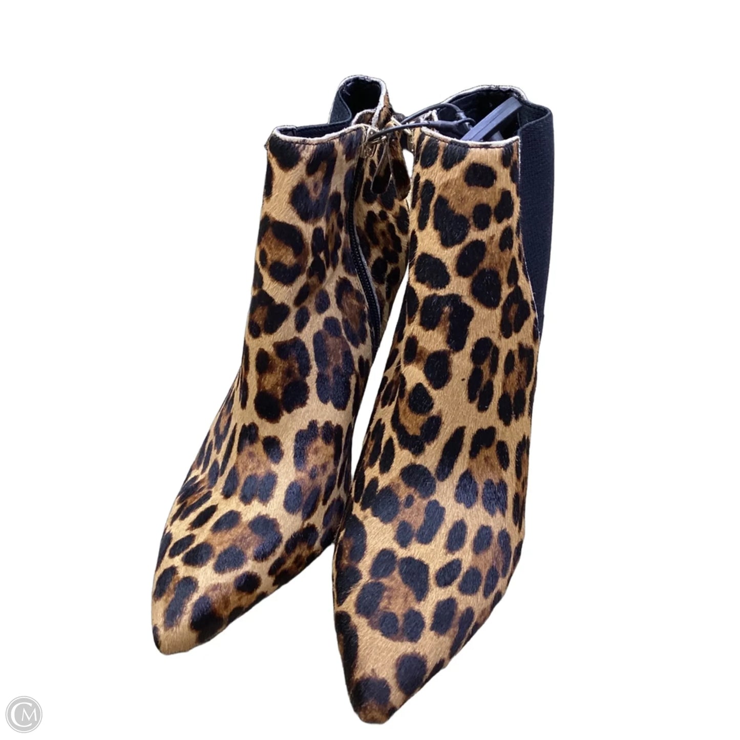 Boots Ankle Heels By Nine West In Animal Print, Size: 8.5