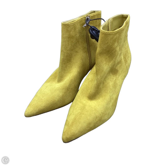 Boots Ankle Heels By Charles David In Yellow, Size: 8