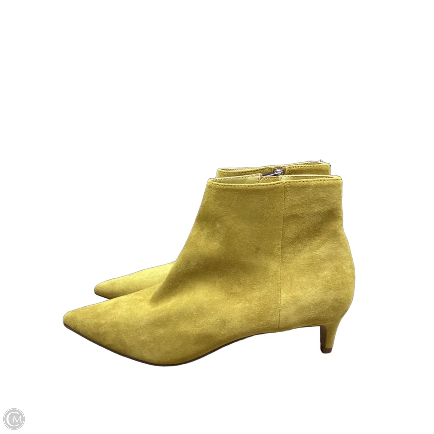 Boots Ankle Heels By Charles David In Yellow, Size: 8