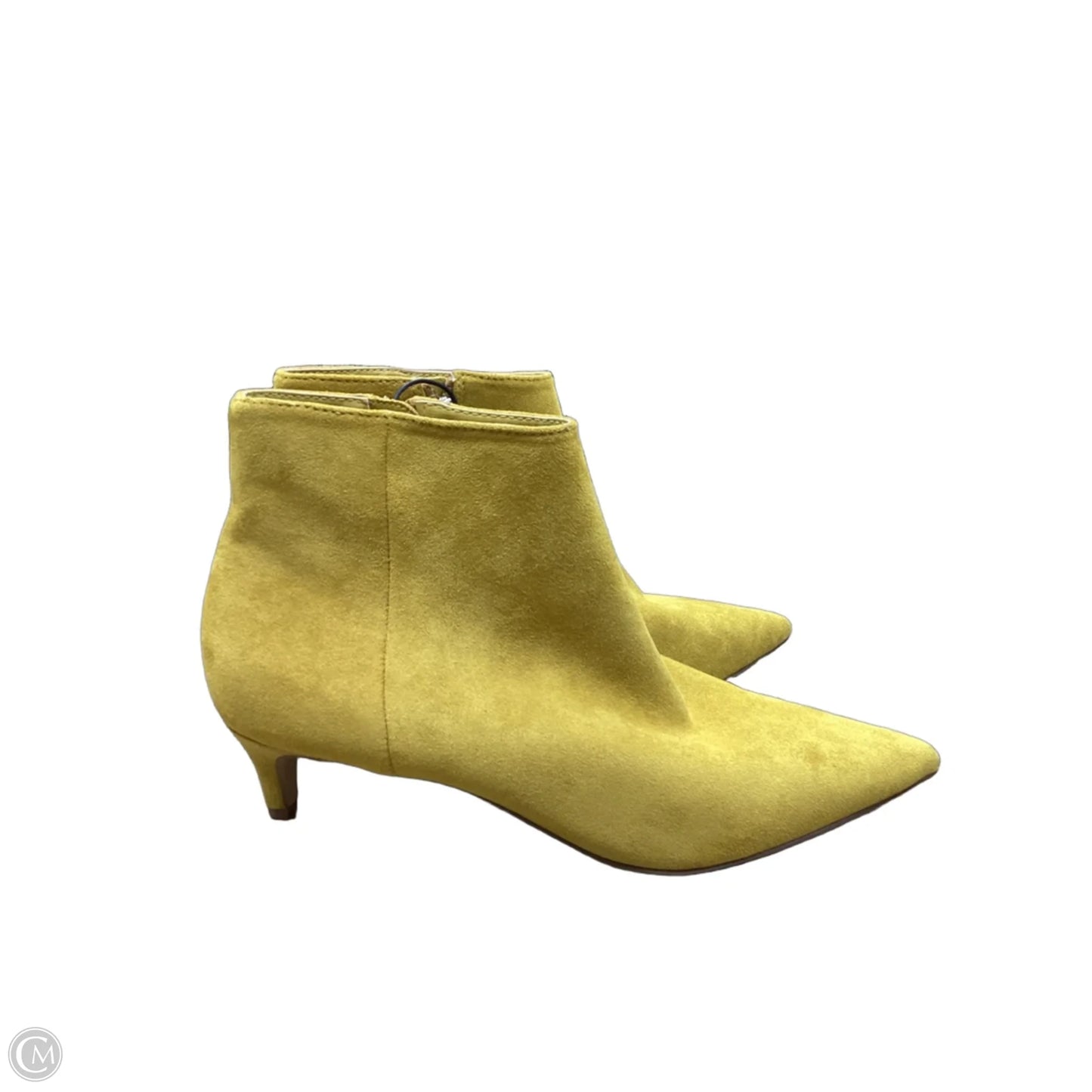 Boots Ankle Heels By Charles David In Yellow, Size: 8