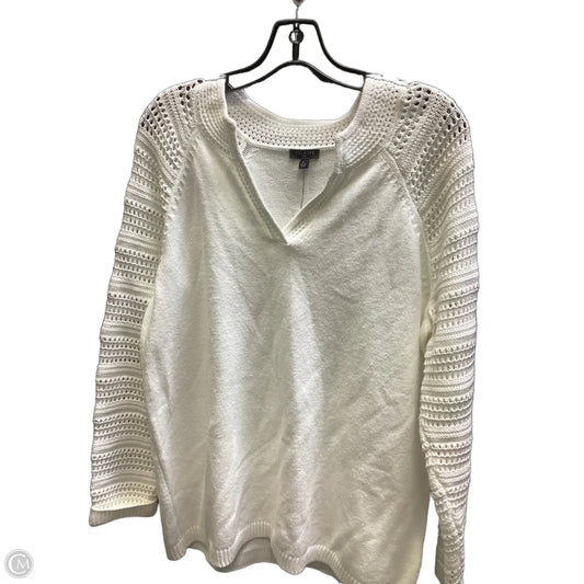 Sweater By Talbots In White, Size: Xl