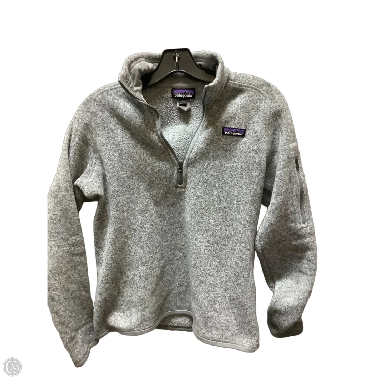 Sweatshirt Collar By Patagonia In Grey, Size: S