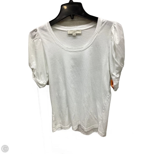 Top Short Sleeve By Loft In White, Size: Xs