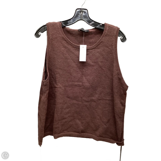 Top Sleeveless By Ann Taylor In Brown, Size: Xxl