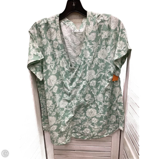 Top Short Sleeve By Loft In Multi-colored, Size: Xl