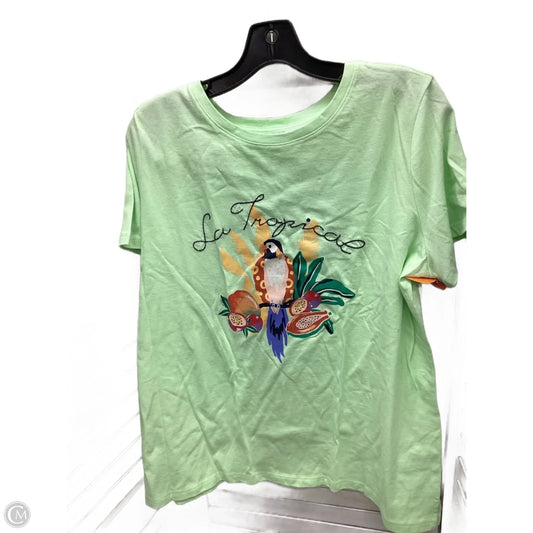 Top Short Sleeve By Talbots In Multi-colored, Size: 1x