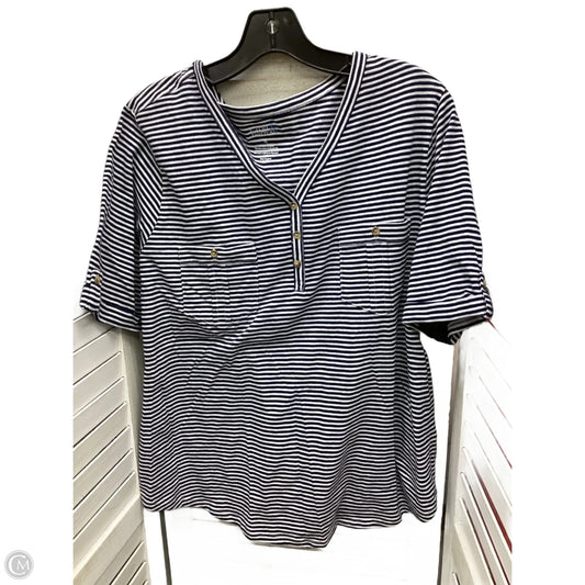 Top Short Sleeve By Tommy Bahama In Blue, Size: L