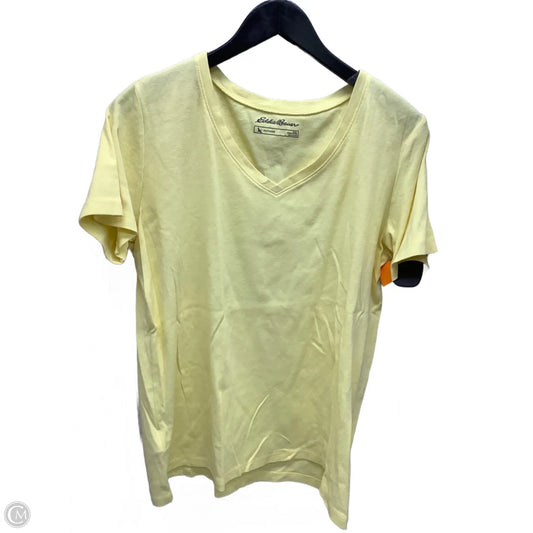Top Short Sleeve By Eddie Bauer In Yellow, Size: Xl