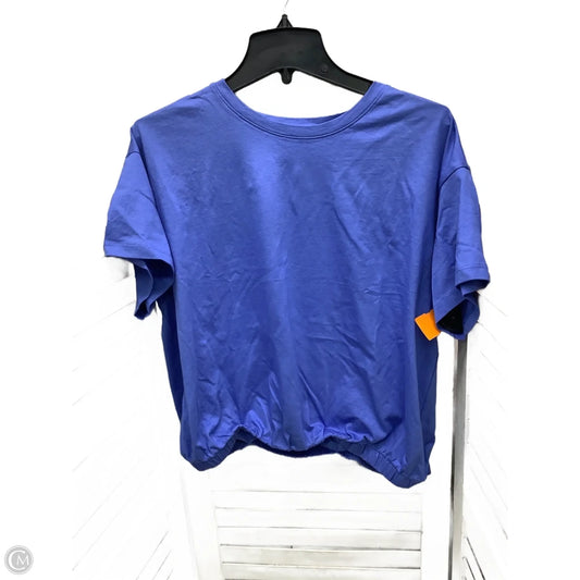 Top Short Sleeve By Loft In Blue, Size: Xl