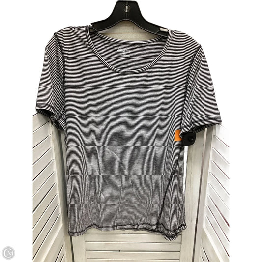 Top Short Sleeve By Talbots In Striped Pattern, Size: Xl