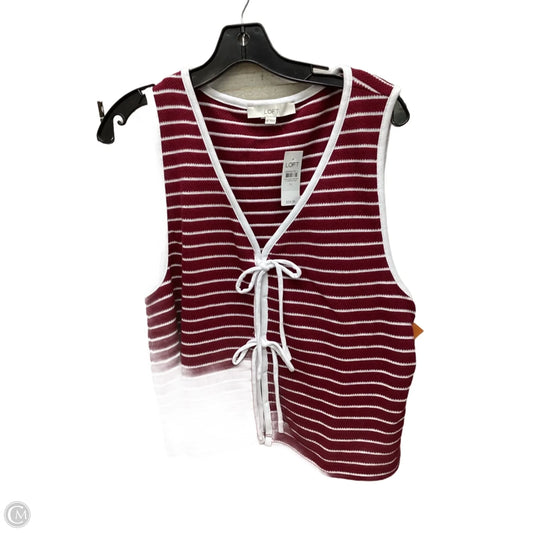 Top Sleeveless By Loft In Striped Pattern, Size: Xl