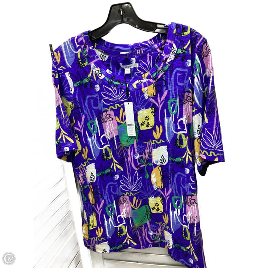 Top Short Sleeve By Chicos In Multi-colored, Size: Xl