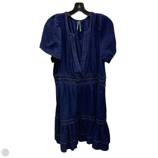 Dress Casual Midi By Anthropologie In Blue Denim, Size: L