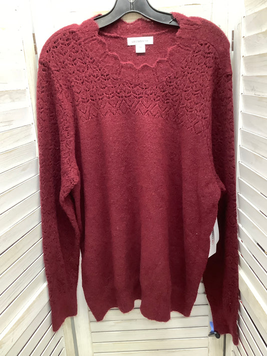 Sweater By Clothes Mentor In Burgundy, Size: 0