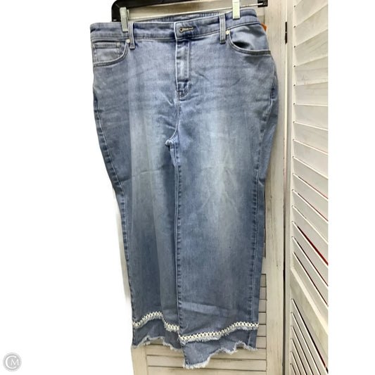 Jeans Cropped By Chicos In Blue Denim, Size: 10