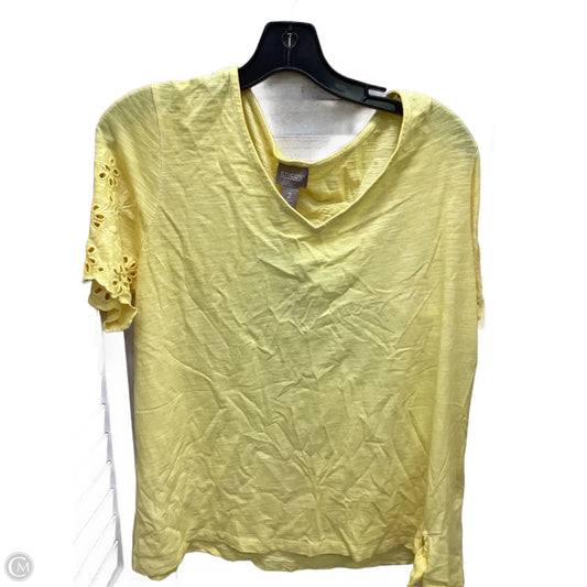 Top Short Sleeve By Chicos In Yellow, Size: M