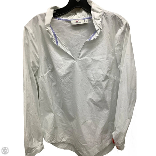 Top Long Sleeve By Vineyard Vines In White, Size: M