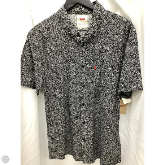 Top Short Sleeve By Levis In Black & White, Size: L
