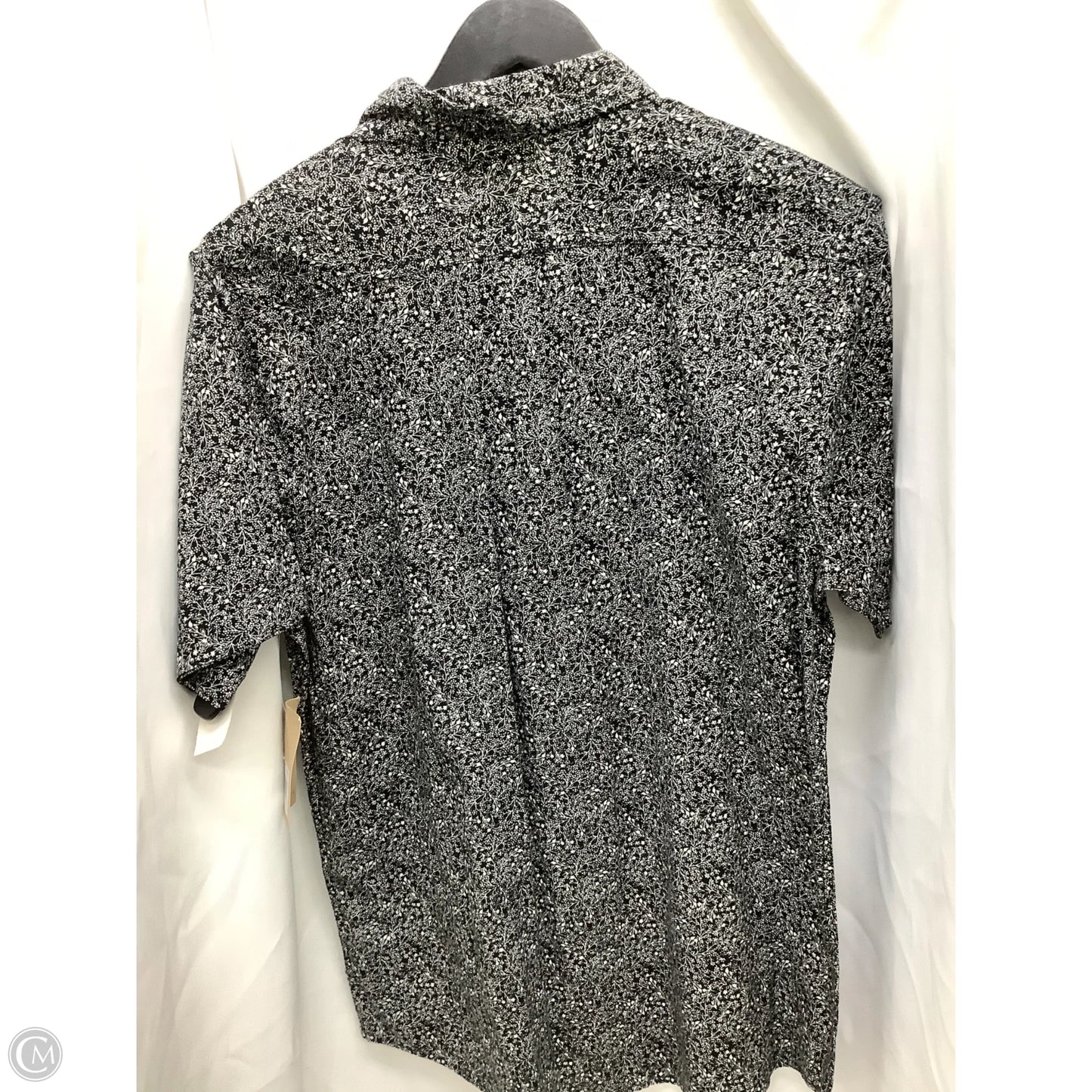 Top Short Sleeve By Levis In Black & White, Size: L