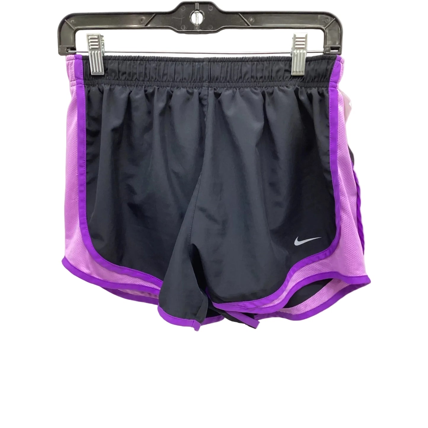 Athletic Shorts By Nike In Black & Purple, Size: L