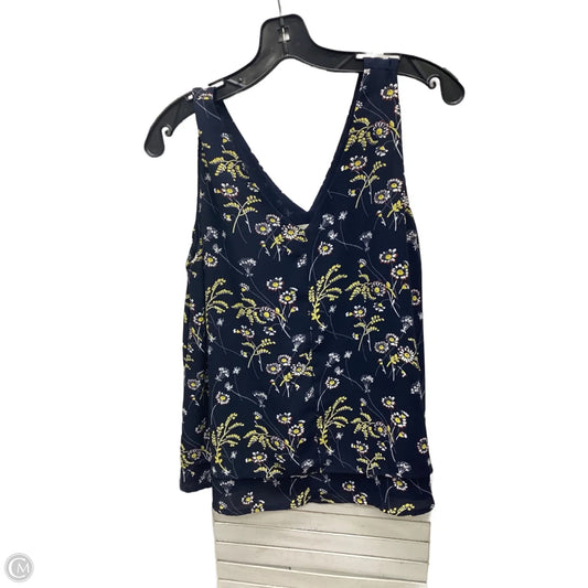 Top Sleeveless By Loft In Floral Print, Size: S