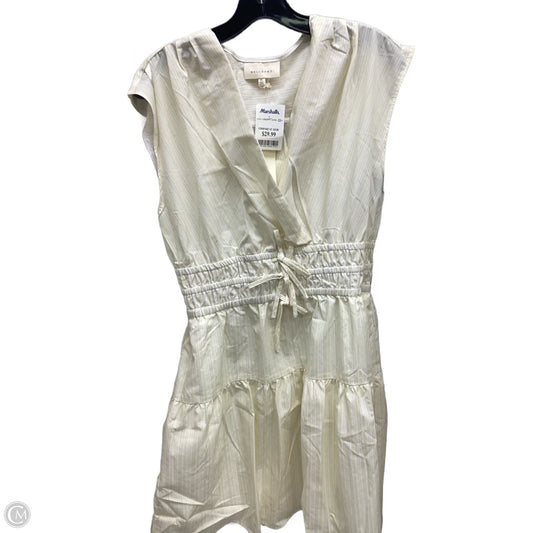 Dress Casual Midi By Melloday In White & Yellow, Size: M