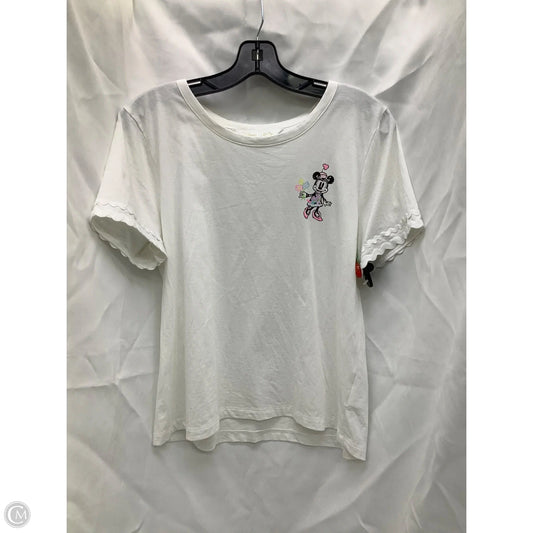 Top Short Sleeve Designer By Lilly Pulitzer In White, Size: M