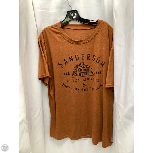 Top Short Sleeve By Clothes Mentor In Brown, Size: Xl