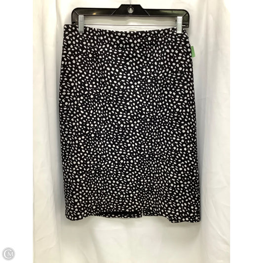 Skirt Midi By Talbots In Black & White, Size: 10