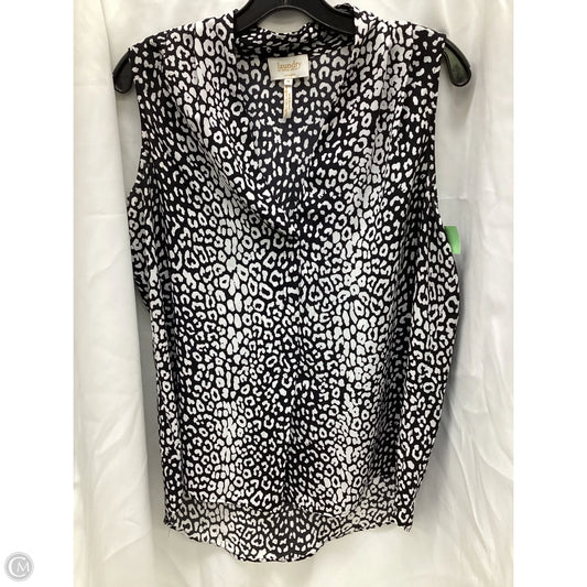Top Sleeveless By Laundry In Black & White, Size: M