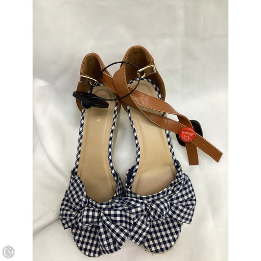 Sandals Heels Wedge By Old Navy In Multi-colored, Size: 9