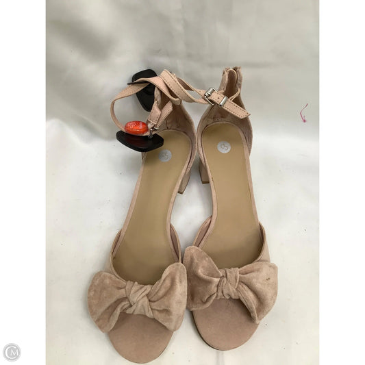 Sandals Heels Platform By Clothes Mentor In Pink, Size: 8.5