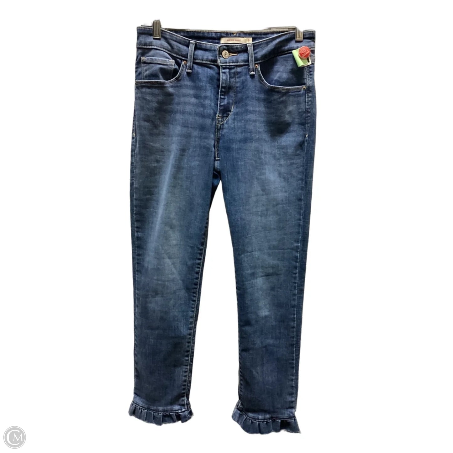 Jeans Straight By Levis In Blue Denim, Size: 6