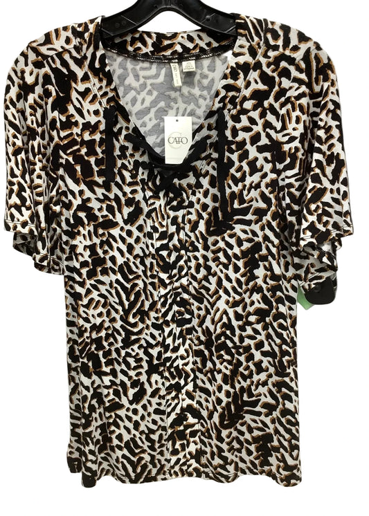 Top Short Sleeve By Clothes Mentor In Animal Print, Size: XS