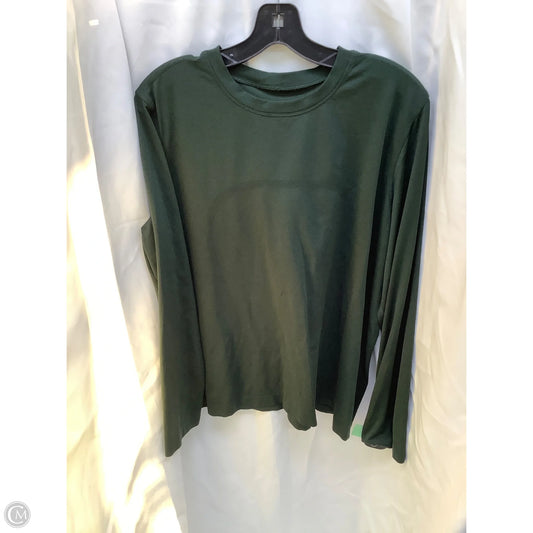 Top Long Sleeve By Lululemon In Green, Size: L