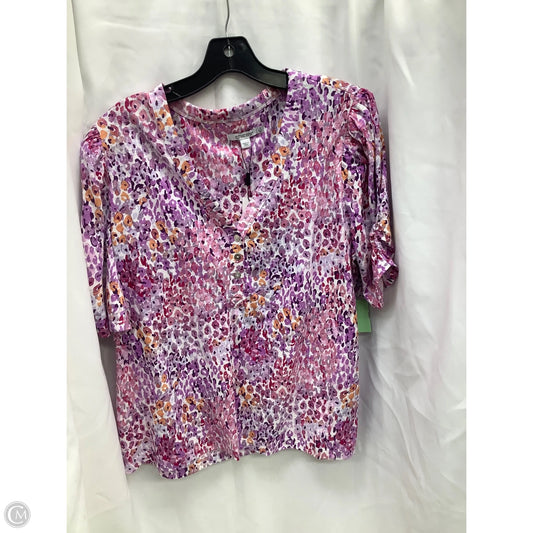 Top Short Sleeve By Chicos In Multi-colored, Size: Xl