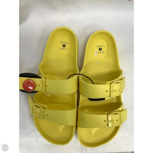 Sandals Flats By Shade & Shore In Yellow, Size: 8