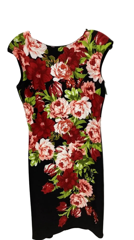 Dress Casual Midi By Enfocus In Floral Print, Size: 8