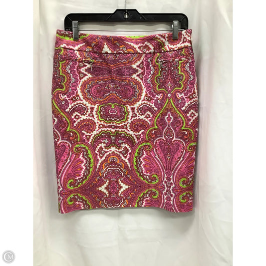 Skirt Midi By Inc In Paisley Print, Size: 8