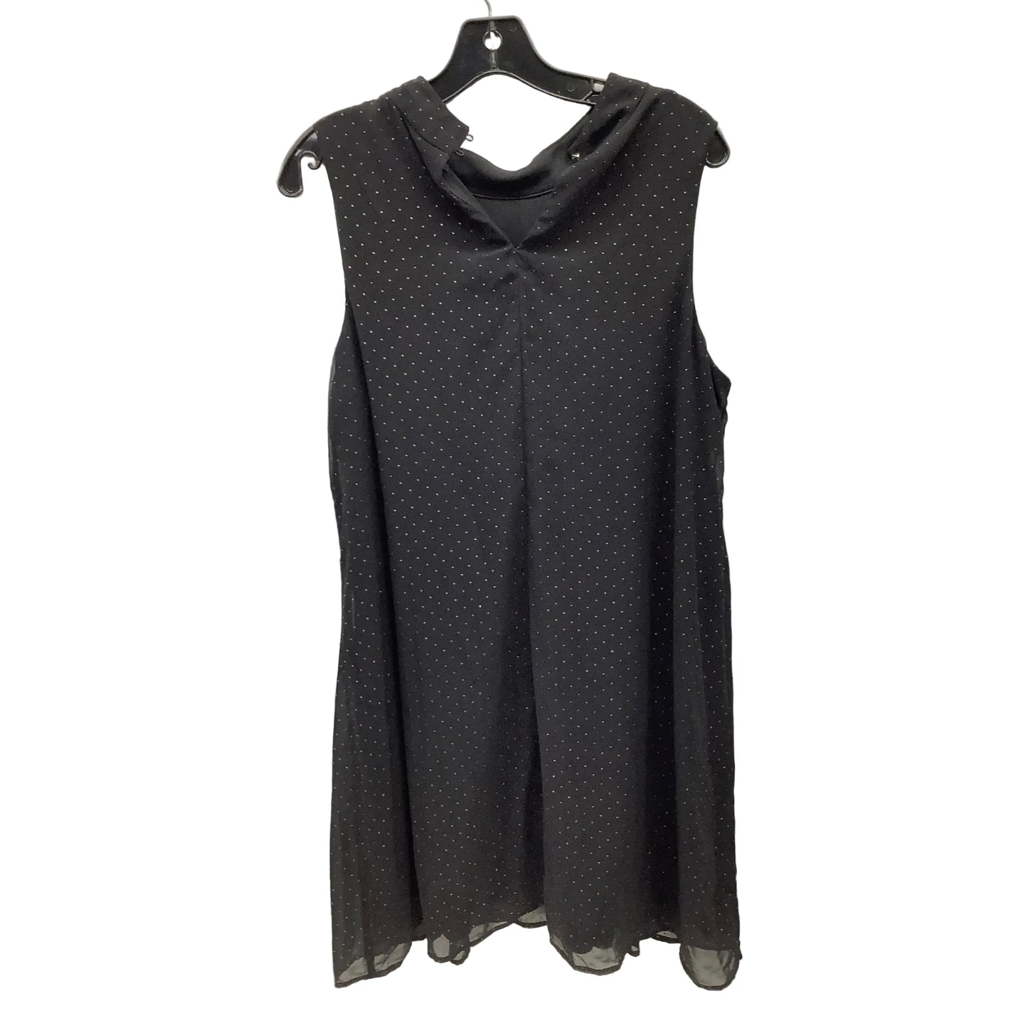 Dress Casual Midi By Tommy Hilfiger In Black & Gold, Size: 14