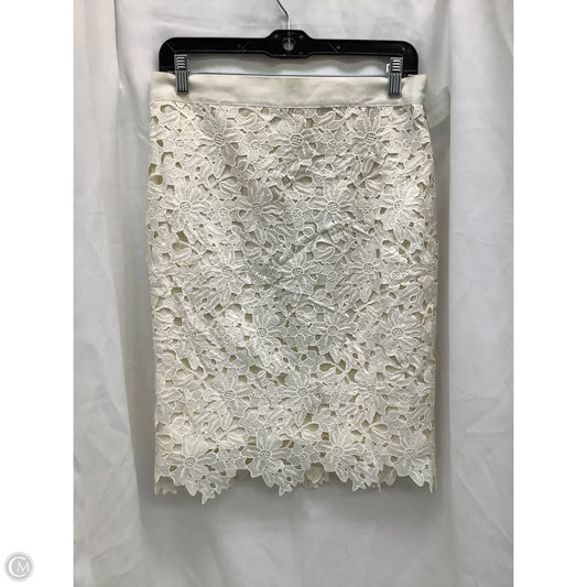 Skirt Midi By Loft In Ivory, Size: 10