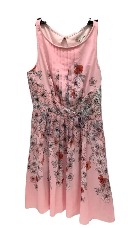 Dress Casual Midi By Dressbarn In Multi-colored, Size: 6