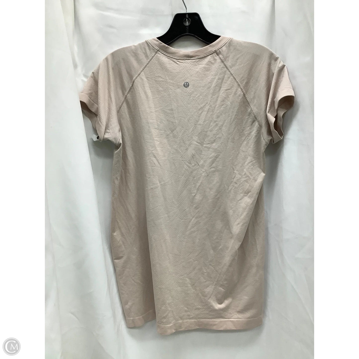 Top Short Sleeve By Lululemon In Tan, Size: 12