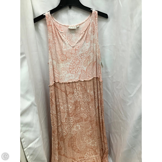 Dress Casual Maxi By Wonderly In Pink & White, Size: Xl