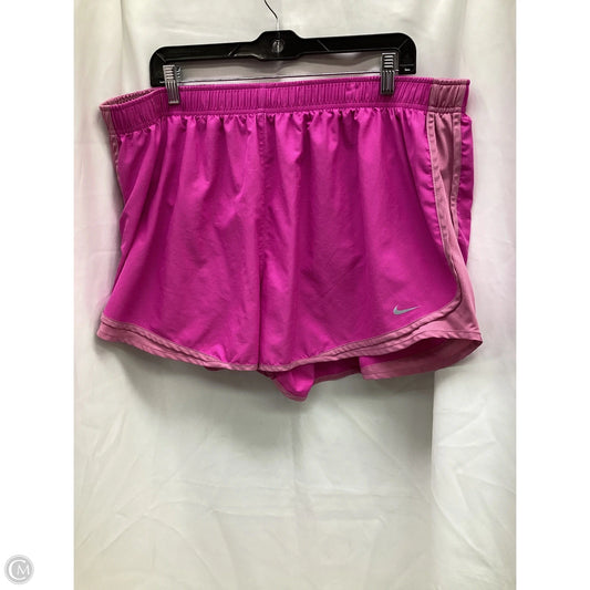 Athletic Shorts By Nike In Pink, Size: 3x