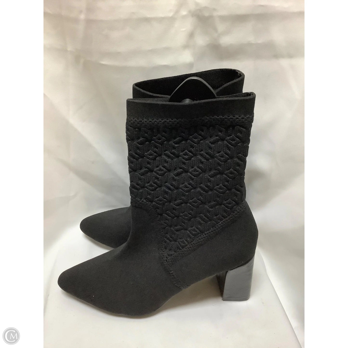 Boots Ankle Heels By Clothes Mentor In Black, Size: 9