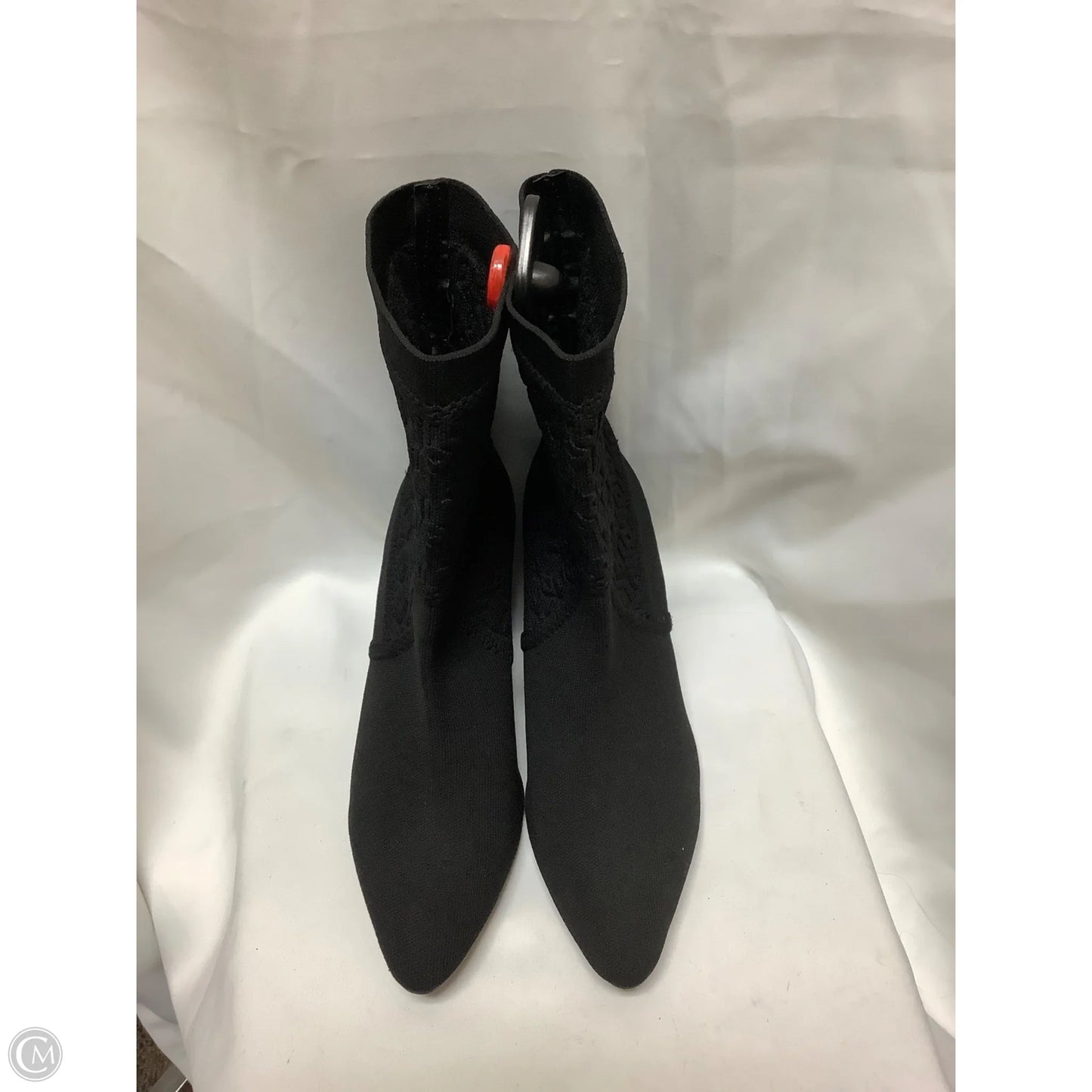 Boots Ankle Heels By Clothes Mentor In Black, Size: 9