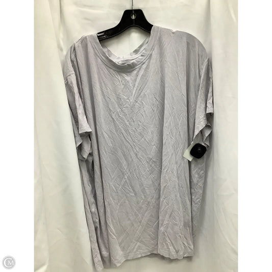 Top Short Sleeve By Lululemon In Grey, Size: 2x
