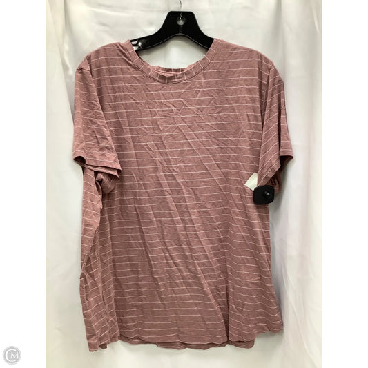 Top Short Sleeve By Lululemon In Striped Pattern, Size: 2x