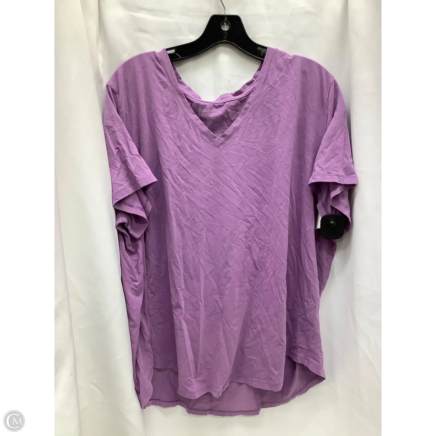Top Short Sleeve By Lululemon In Purple, Size: 2x